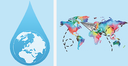 Logos von Water4Future und der Internationalen Bildungsreise