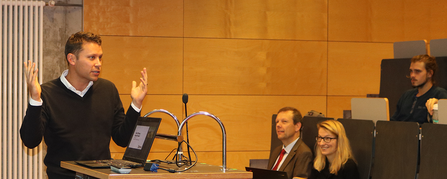 Dr. Daniel Le Roux is holding a presentation