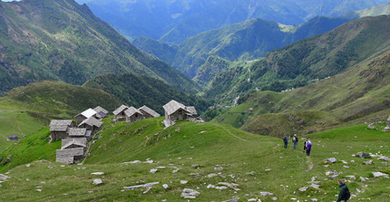 Erste Trekkingetappe auf dem Weg zur Bocchetta di Campello auf 1.924 Meter Höhe. Foto: Scharnow