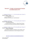 Sanssouci – Vorträge zur französischen Literatur im Sommersemester 2011