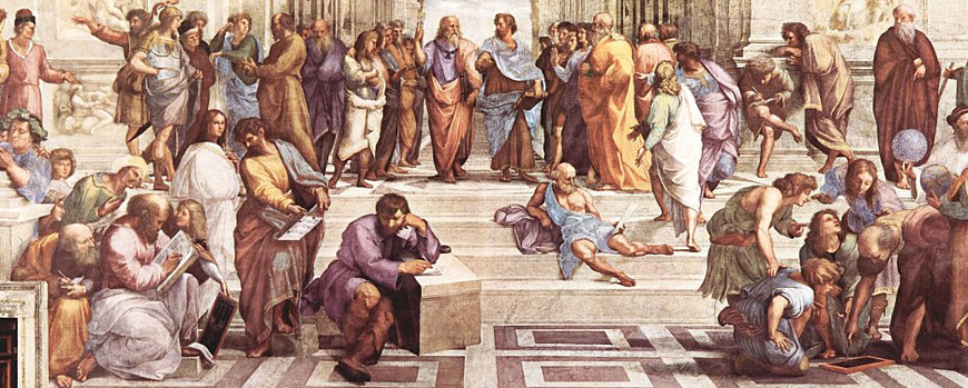 Ausschnitt aus Rafaels "Die Schule von Athen" (1510 - 1511)