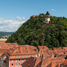 Schlossberg Graz, Blick von der Turmspitze des Rathauses