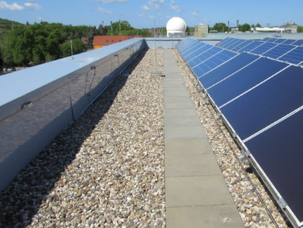 photovoltaics on building 26 in Golm