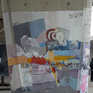 Wandgemälde, Tunis. Erkennbar: Gewerkschaftsführer Hached 