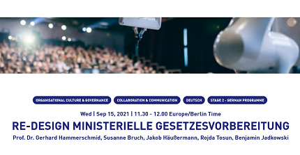 Screenshot der Session-Ankündigung der Website des Creative Bureaucracy Festivals