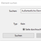 Screenshot Adobe Pro: Suchen... Außertextliche Elemente 