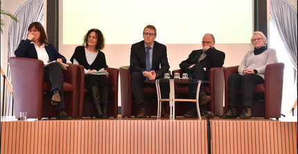 Podiumsdiskussion auf dem Symposium. Foto: Karla Fritze.