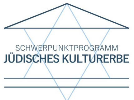 Logo des DFG-Schwerpunktprogramms "Jüdisches Kulturerbe": Magen David mit Dach und doppeltem Boden