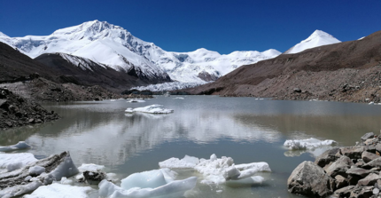 Ein Gletschersee im Himalaya.