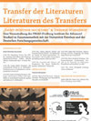 Plakat zur Tagung "Transfer der Literaturen - Literaturen des Transfers: Emmy-Noether hoch drei & Theorie-Workshop"