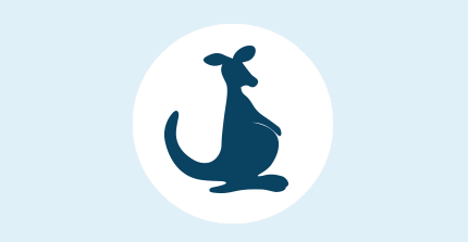 Logo Box.UP, ein Känguruh