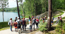 Spaziergang durch den Geopark Muskauer Faltenbogen. Foto: Head office Geopark Muskauer Faltenbogen (UNESCO Global Geopark Muskau Arch)