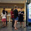 During the reception and poster session