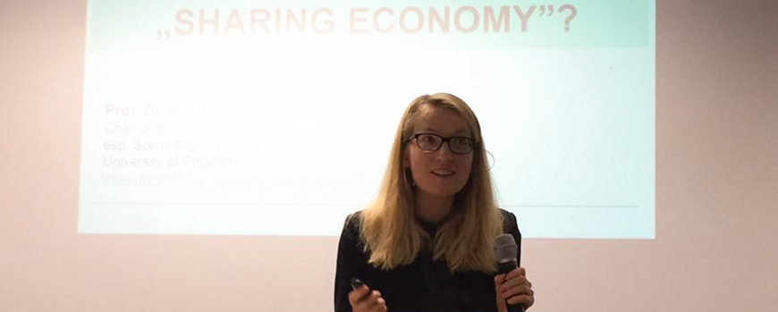Hanna talking about the sharing economy