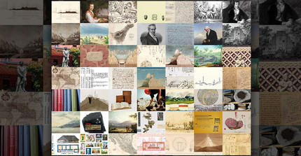 Collage der Cover der erste 49 Ausgaben von „Humboldt im Netz“.