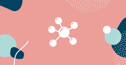 Netzwerksymbol auf rosa Hintergrund