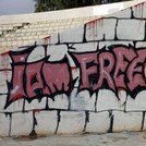 Graffiti an den Mauern des Kulturzentrums, Sidi Bouzid.