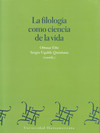 Cover "La filología como cienca de la vida."