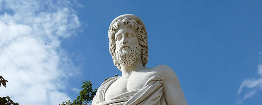 Statue von Asklepios, Gott der Gesundheit.