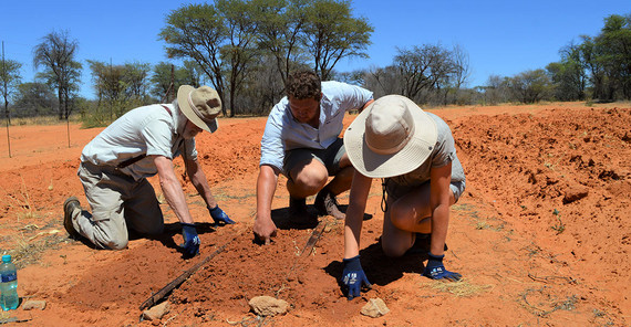 Prüfung von Bodeneigenschaften für die Maiseinsaat in der Kalahari