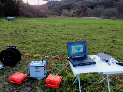 Geophysical measurements at Braunsbach in Fall 2019.