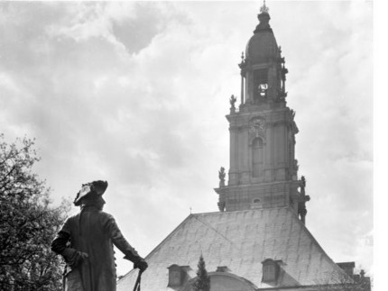 Denkmal Friedrich der Große mit Garnisonkirche (zwischen 1928-34)