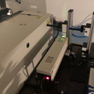 Einkopplung des grünen Lasers in das Spektrometer.