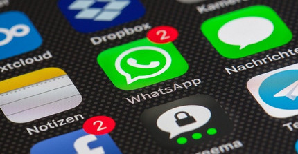 Whatsapp logo on Iphone screen
