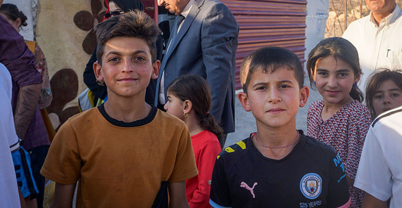 Das Foto zeigt Kinder im Geflüchteten-Camp Qadir. Das Foto ist von Valentina Meyer-Oldenburg.