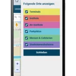 Raumbelegungsplan auf dem Tablet