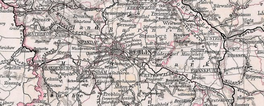 Ausschnitt Provinz Brandenburg 1905 mit der Lage von Biesenthal