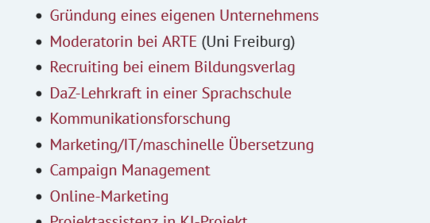 Jobperspektive Fachschaftsrat Sprachwissenschaften