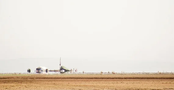 Bohrlokalität und Lager im Chew-Bahir-Becken in Südäthiopien.