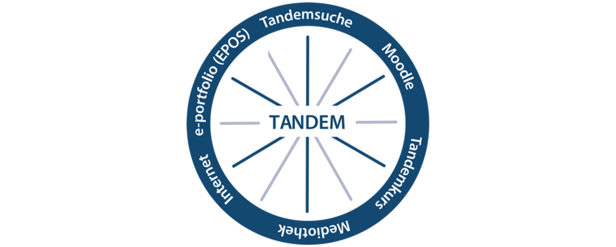 Image: Tandem Materials: e-potfolio (EPOS), tandem search, moodle, tandem course, media centers, internet