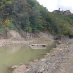 River plain marked by the flood