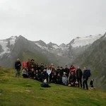 Group of the 2024 CLEWS excursion on the way to the Gaisberg glacier