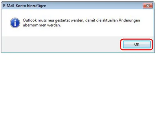 Outlook wird neu gestartet