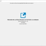 Screenshot des Popups (mit dem blauen Pfeil), welches auf die Identifikationsseite der Universität Potsdam weiterleitet