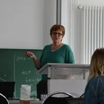 Barbara in her lecture