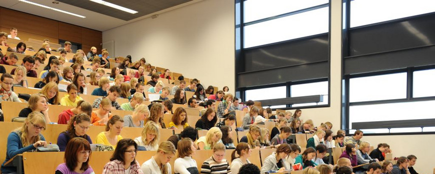 Students in an auditorium