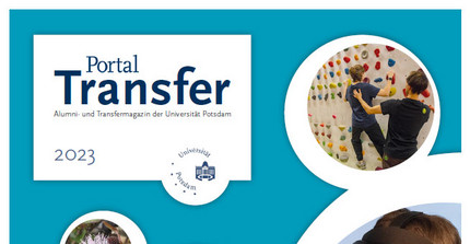Das Cover des Uni-Magazins „Portal Transfer“ Ausgabe 2023