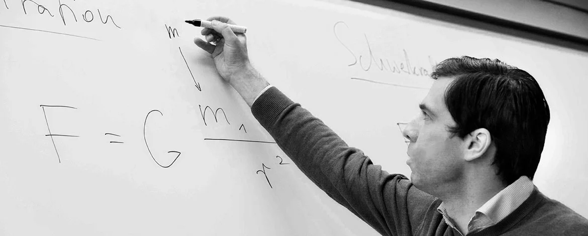 Prof. Beta in at the whiteboard - 