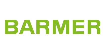 Grüner Schriftzug "Barmer"