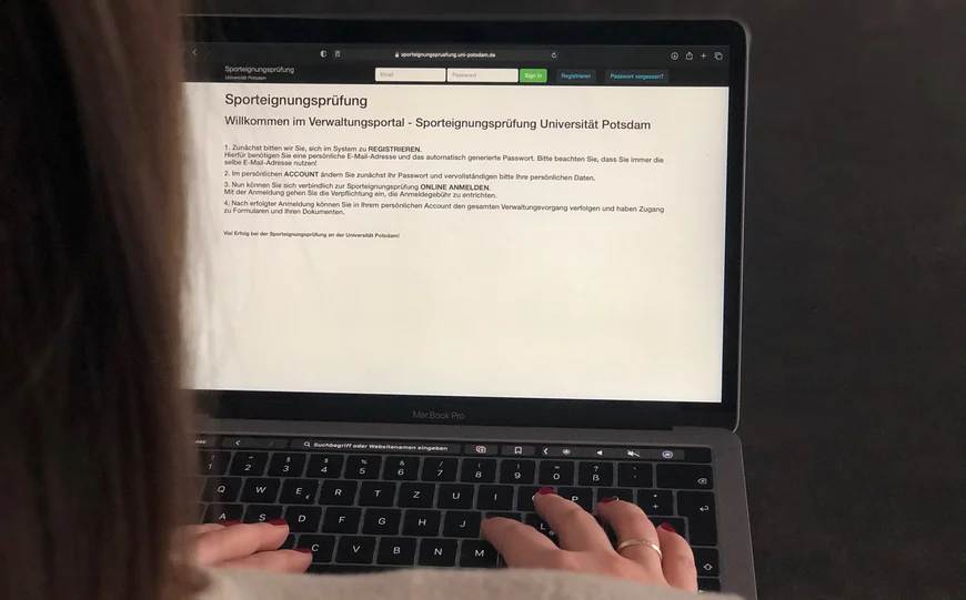 Onlineanmeldung