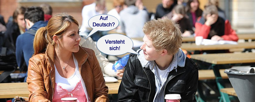 Image: Students learning German