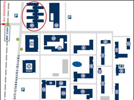 Lageplan des Campus Golm