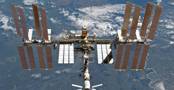 Die ISS mit dem Automatic Transfer Vehicle Johannes Kepler nach dem Andocken. Foto: NASA.