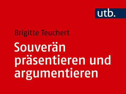 Titel und Autor auf rotem Untergrund. Auf der unteren weißen Seite Präsentationspiktogramme.