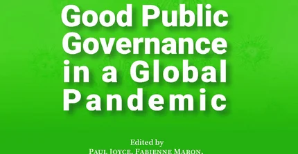 Cover of the newly published book: Good Public Governance in a Global Pandemic