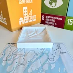 Das Bild zeigt das Relief des Deltas mit der entsprechenden Abbildung des Spielplans.